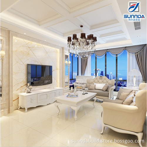 High glossy porcelain rose pink color nice design crystal glass polished porcelanto tile bathroom floor tiles from foshan